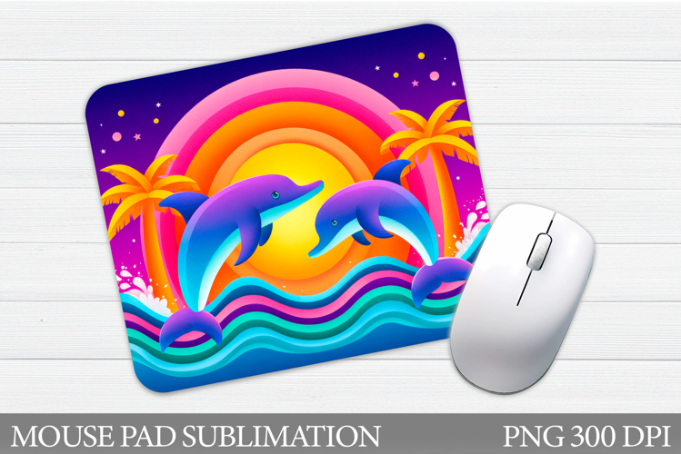 Dolphins Mouse Pad Design. Sea Mouse Pad Sublimation