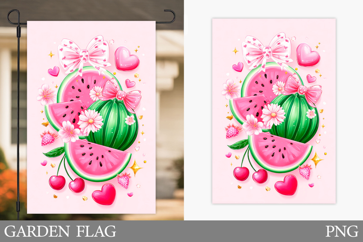 Watermelon Garden Flag. Summer Garden Flag Sublimation