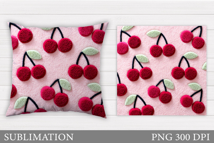 Cherry Pillow Design. Cherry Sublimation