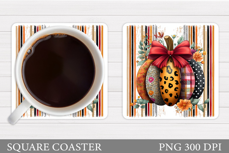Fall Pumpkin Coaster. Fall Coaster Sublimation