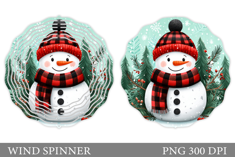 Cute Snowman Wind Spinner. Christmas Wind Spinner Design
