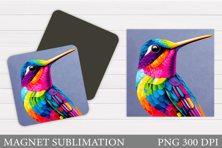 Hummingbird Magnet Design. Bird Magnet Sublimation
