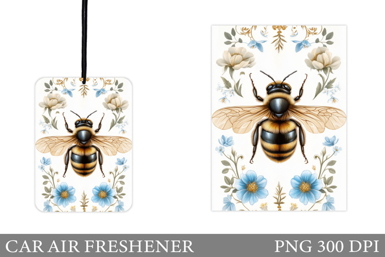 Bee Car Air Freshener. Flowers Car Air Freshener