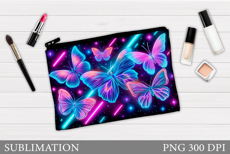 Butterflies Cosmetics Bag Design. Butterflly Sublimation