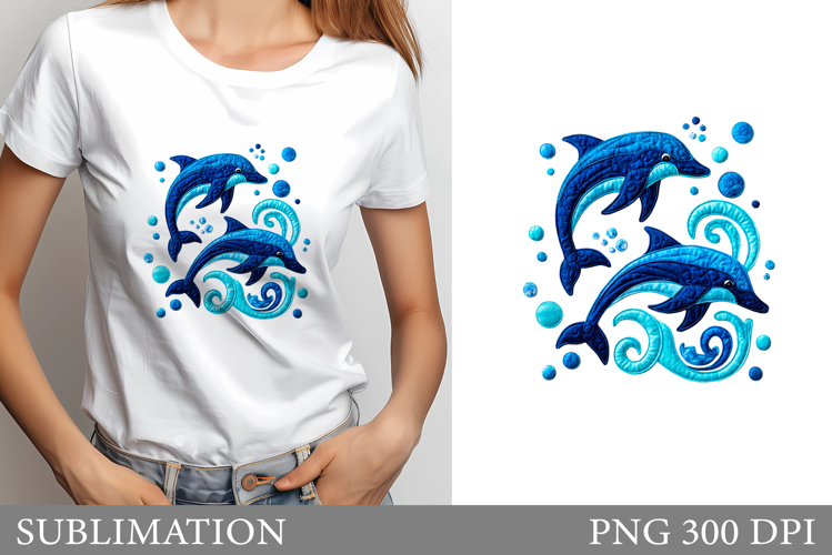 Dolphins T-Shirt Design. Dolphins Sublimation