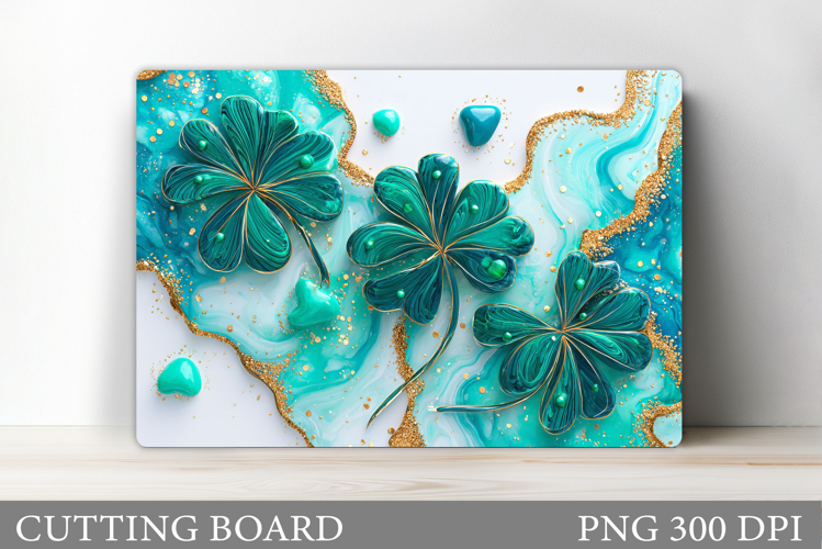 St Patrick Clover Cutting Board. Clover Sublimation