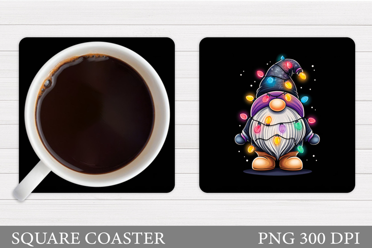 Christmas Gnome Coaster. Christmas Coaster Sublimation