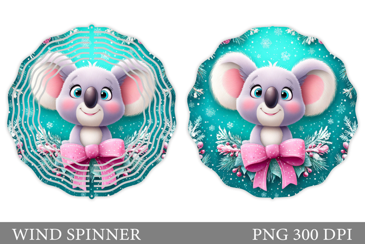 Christmas Koala Wind Spinner. Christmas Wind Spinner Design