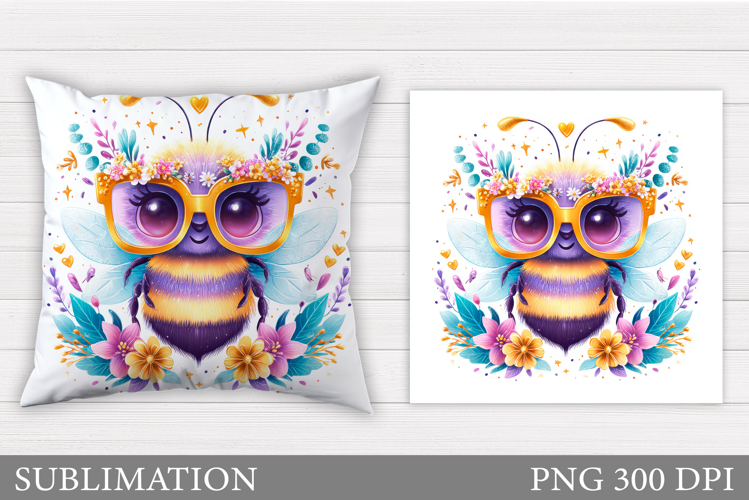Bee Pillow Sublimation. Bee Sublimation