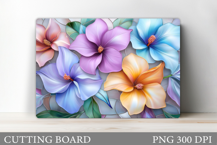 Floral Cutting Board Sublimation. Flowers Cutting Board