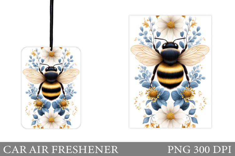 Bee Car Air Freshener. Flowers Car Air Freshener