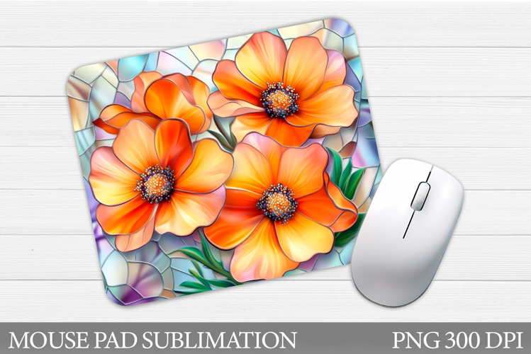 Floral Mouse Pad Sublimation. Flowers Mouse Pad Design