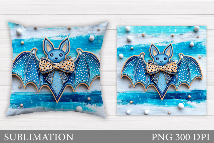 Halloween Bat Pillow Design. Halloween Sublimation
