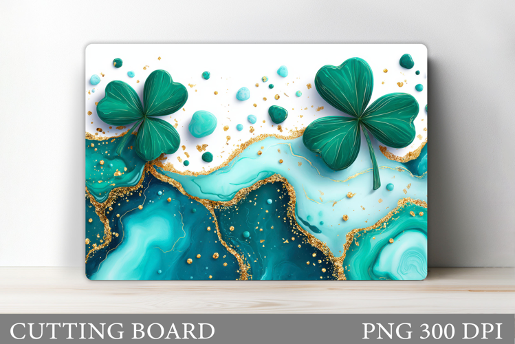 St Patrick Clover Cutting Board. Clover Sublimation