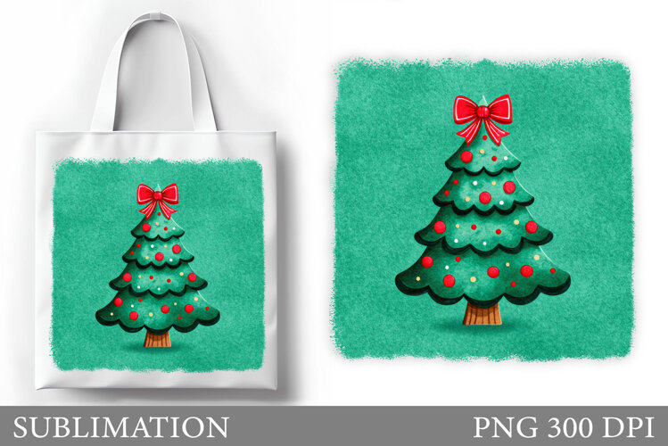 Christmas Tree Tote Bag. Christmas Tote Bag Design example image 1