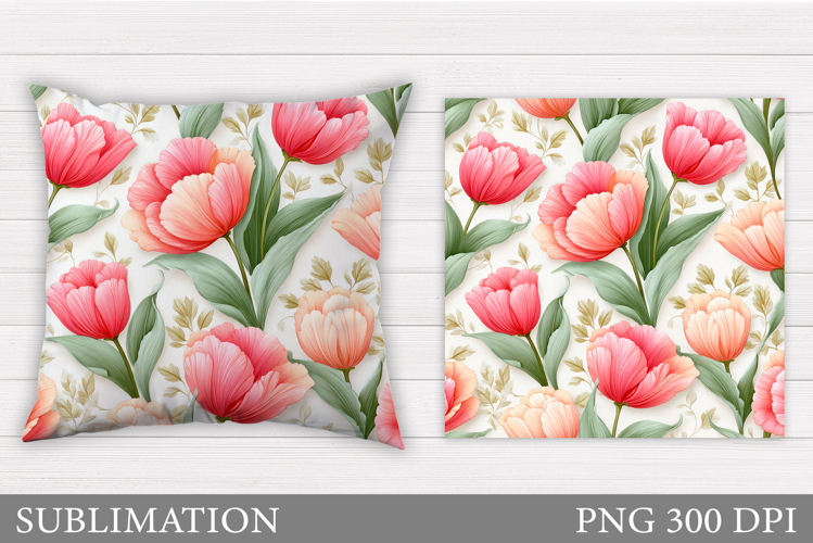 Flowers Pillow Design. Floral Pillow Sublimation