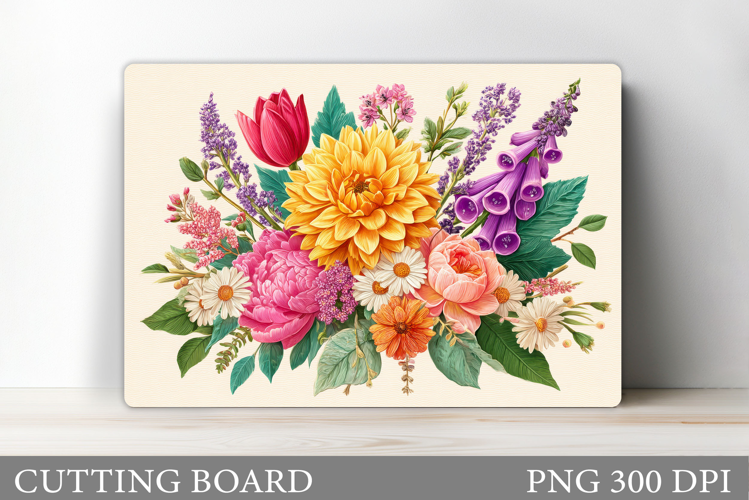 Flowers Cutting Board. Floral Cutting Board Sublimation