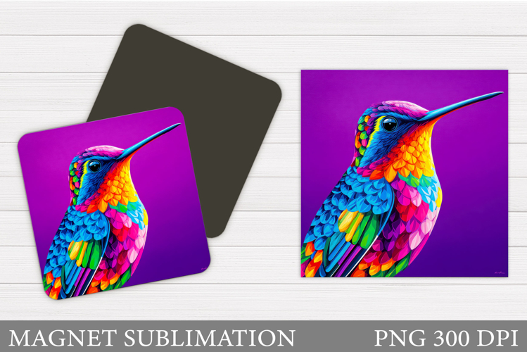 Hummingbird Magnet Design. Bird Magnet Sublimation