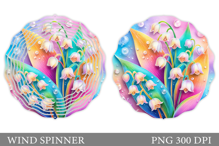 Flowers Wind Spinner Design. Floral Wind Spinner Sublimation