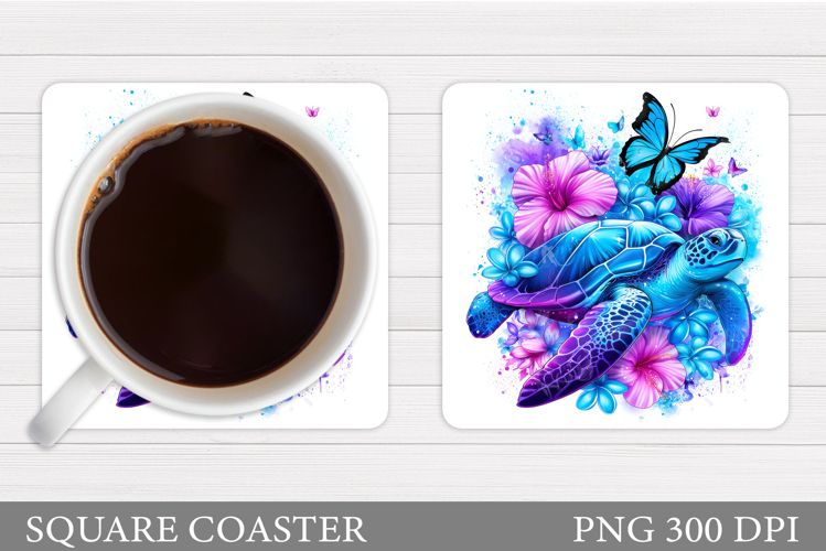 Sea Turtle Coaster Design. Sea Turtle Sublimation