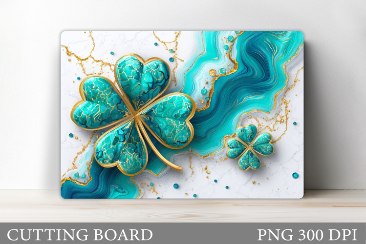St Patrick Clover Cutting Board. Clover Sublimation