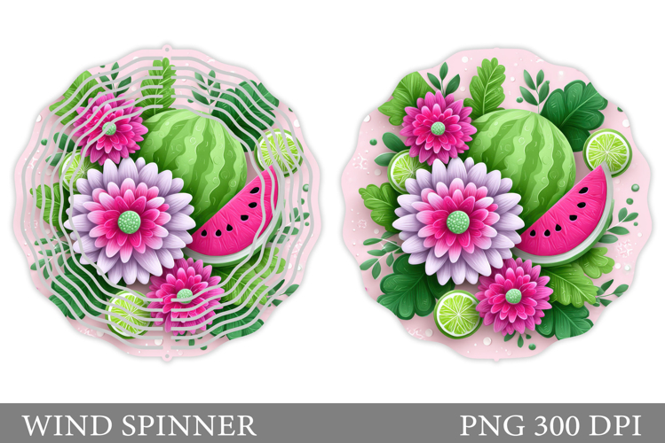 Watermelon Wind Spinner. Watermelon Sublimation