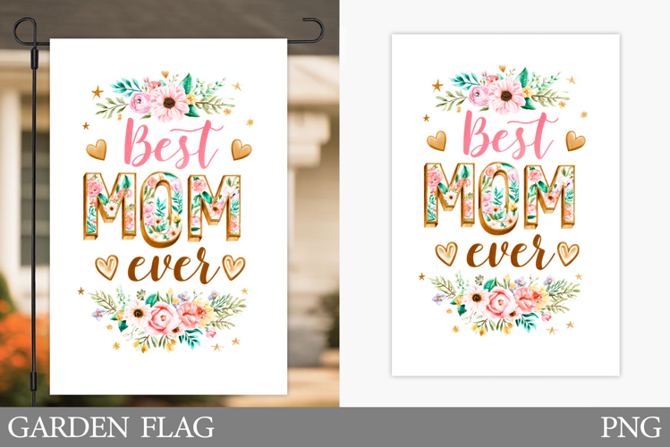 Mothers Day Garden Flag. Flowers Garden Flag Sublimation