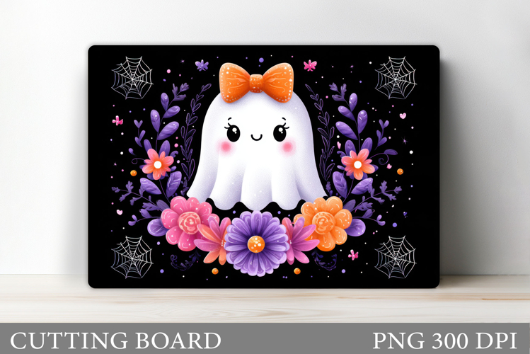 Ghost Cutting Board Sublimation. Halloween Cutting Board