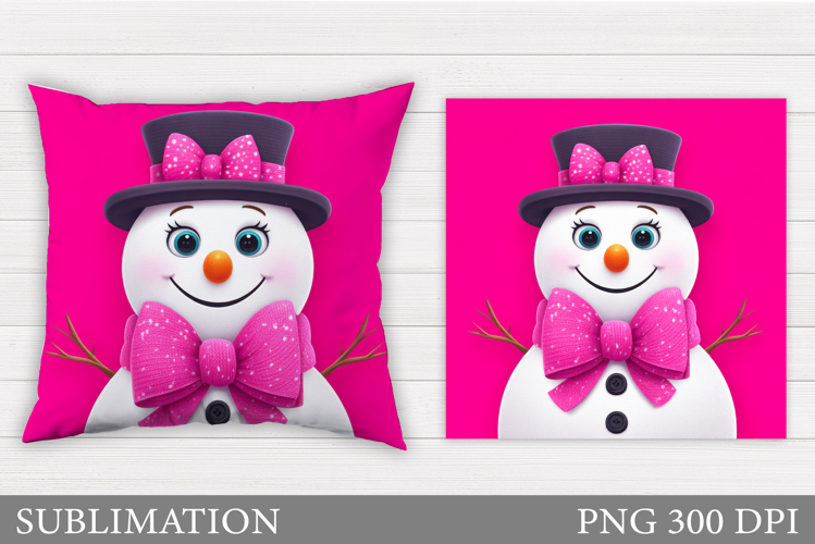 Christmas Snowman Pillow. Christmas Pillow Design