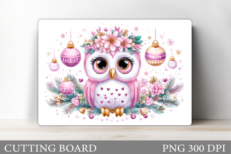 Christmas Owl Cutting Board. Christmas Cutting Board