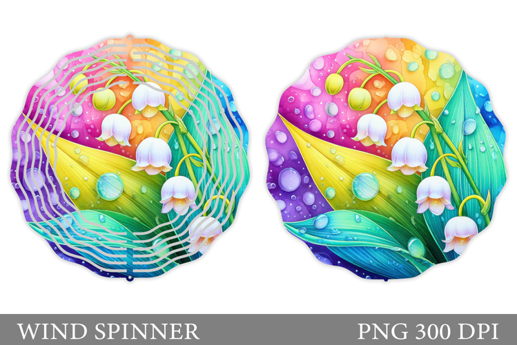 Flowers Wind Spinner Design. Floral Wind Spinner Sublimation