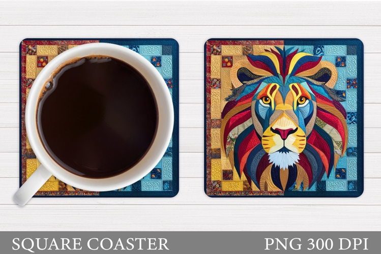 Lion Coaster Design. Lion Sublimation