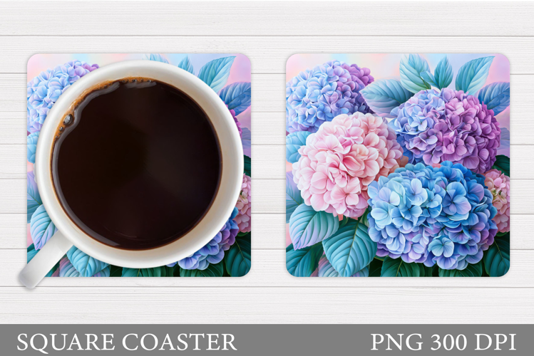 Flowers Coaster Design. Floral Coaster Sublimation