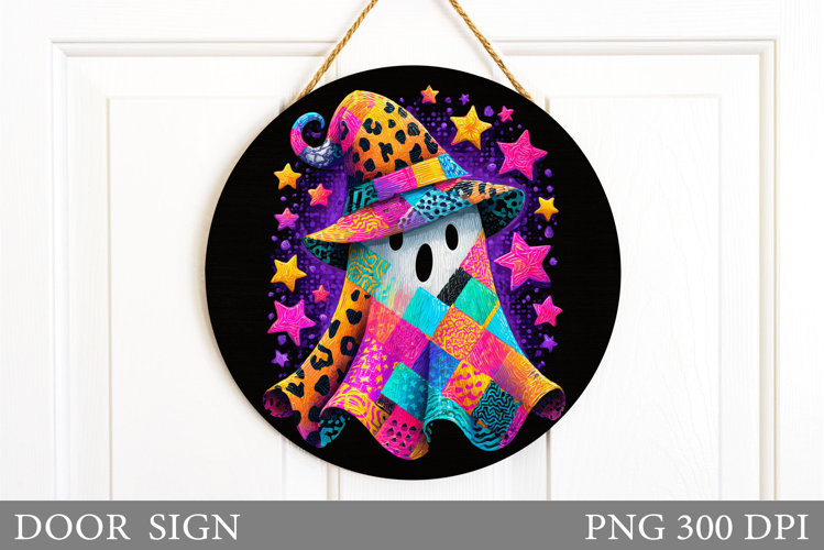 Ghost Door Sign Design. Halloween Door Sign Sublimation