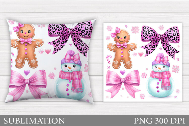 Christmas Pillow Design. Christmas Sublimation example image 1