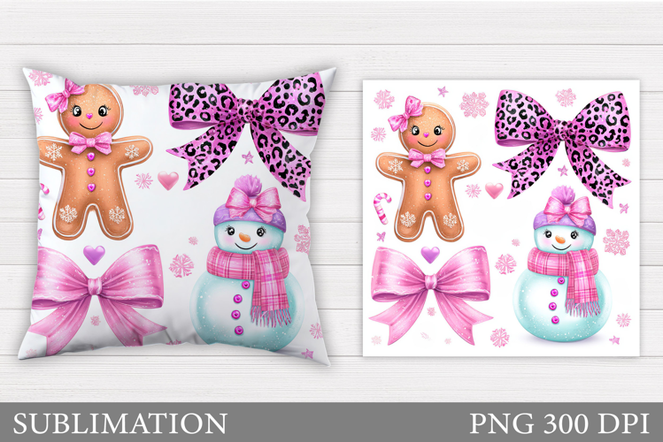 Christmas Pillow Design. Christmas Sublimation
