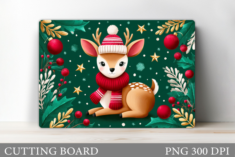 Christmas Deer Cutting Board. Christmas Cutting Board Design