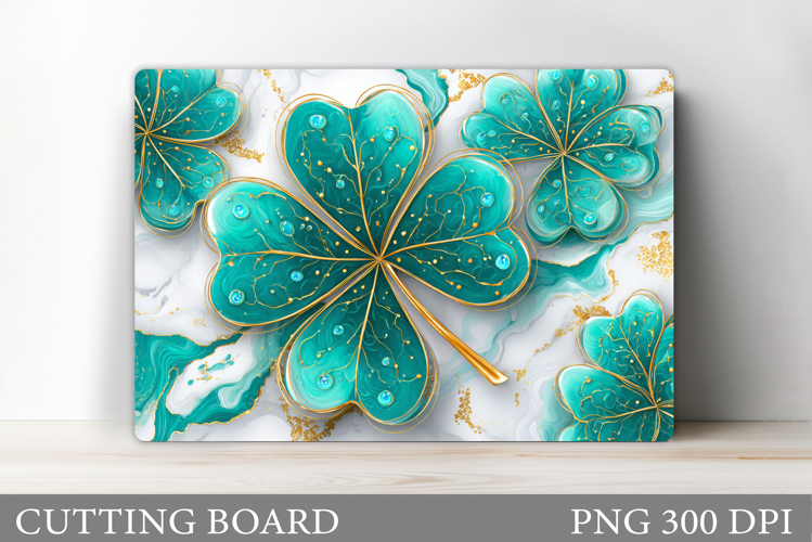 St Patrick Clover Cutting Board. Clover Sublimation