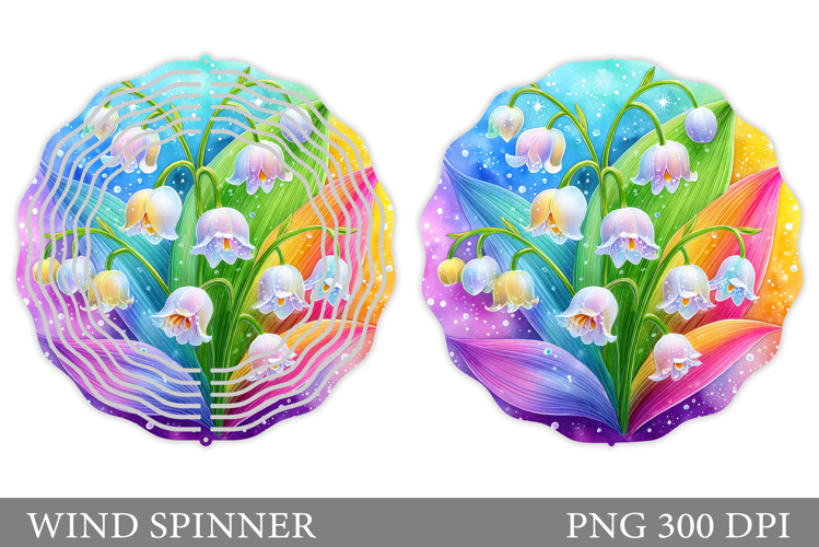 Flowers Wind Spinner Design. Floral Wind Spinner Sublimation