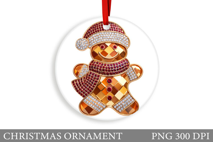 Gingerbread Christmas Ornament. Gingerbread Sublimation example image 1