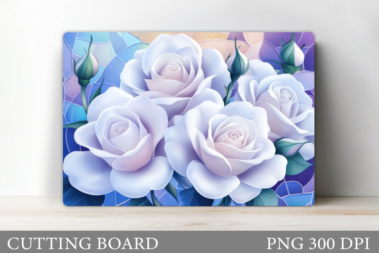 Roses Cutting Board. Flowers Cutting Board Sublimation example image 1