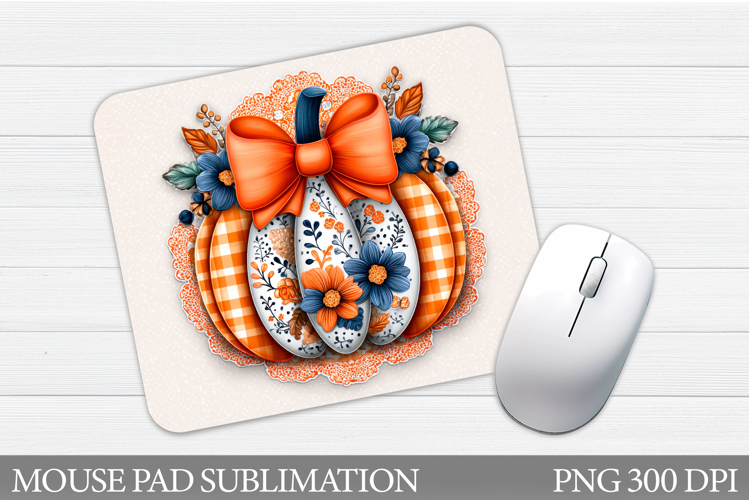 Pumpkin Mouse Pad Design. Fall Mouse Pad Sublimation