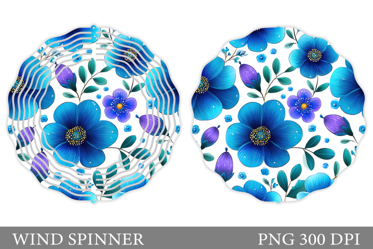 Floral Wind Spinner Sublimation. Flowers Wind Spinner Design