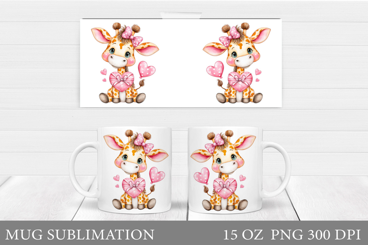 Cute Giraffe Mug Design. Cute Giraffe Sublimation