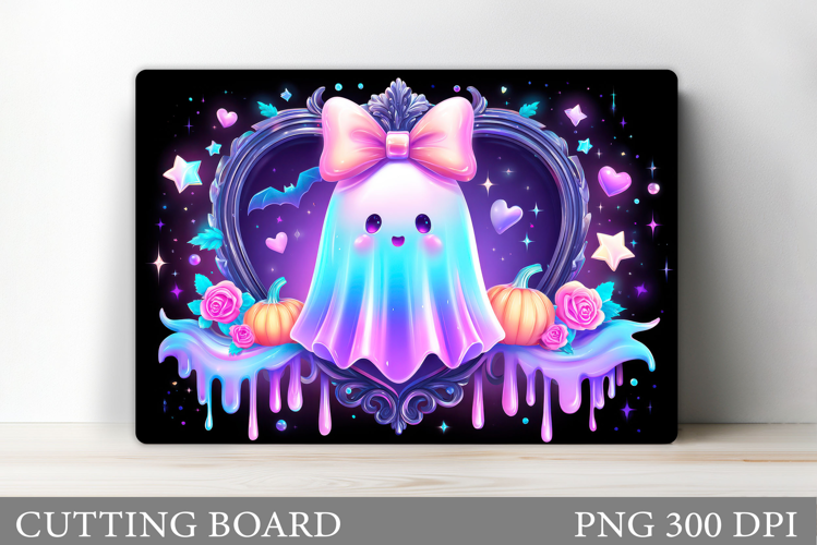 Ghost Cutting Board Sublimation. Halloween Cutting Board