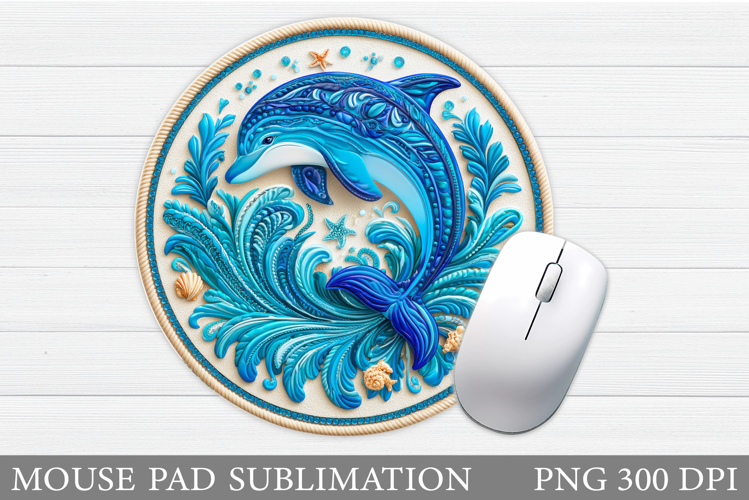 Dolphin Mouse Pad Design. Sea Mouse Pad Sublimation
