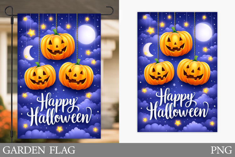 Halloween Pumpkin Garden Flag. Garden Flag Sublimation