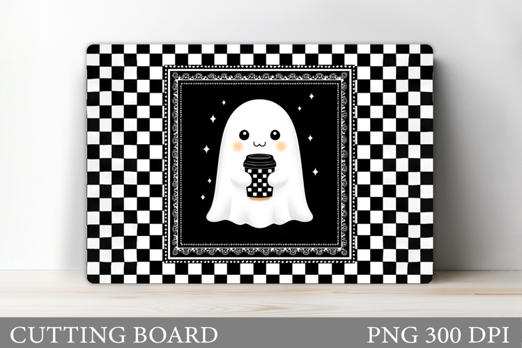 Ghost Cutting Board Sublimation. Halloween Cutting Board