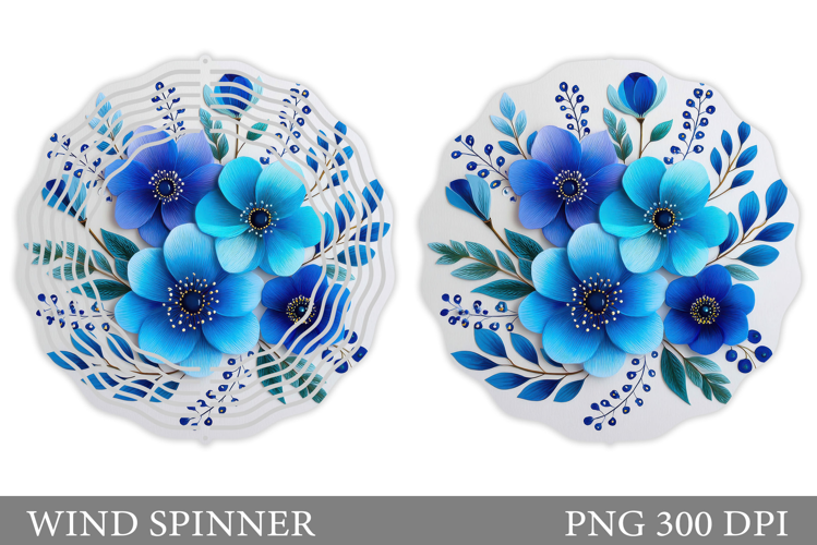 Flowers Wind Spinner Design. Floral Wind Spinner Sublimation