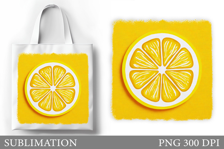 Lemons Tote Bag Design. Lemons Sublimation